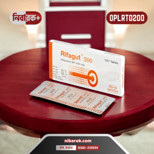 Image of Rifagut 200 Tablet box, highlighting Rifaximin 200mg by Opsonin Pharma Ltd.