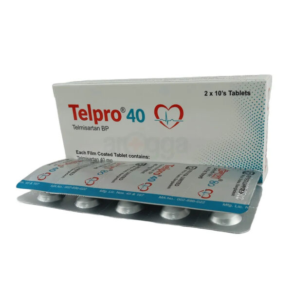 Image of Telpro 40 tablets in blister packaging from Renata Pharma Ltd.