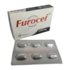 A strip of Furocef 500 tablets with a clear description of the dosage and manufacturer.