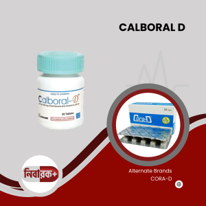 CALBORAL D tablet strip front view with brand name visible