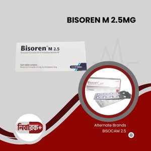 Bisoren M 2.5mg Tablet Packaging