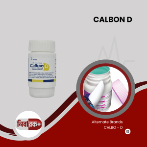 CALBON D tablet strip front view with clear labeling