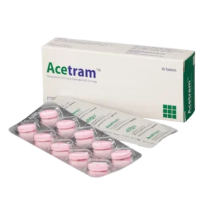 "Acetram tablet blister pack with clear dosage details and manufacturer’s information."