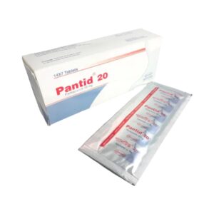 Pantid 20 Tablet blister pack with product label by Opsonin Pharma Ltd.