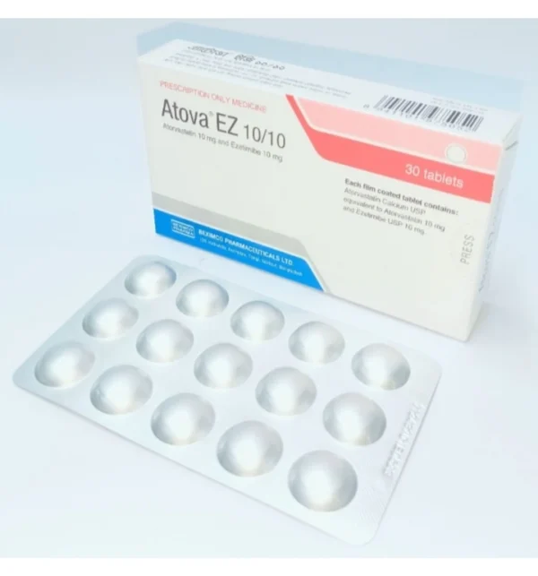 Atova EZ tablet image showing clear package label.