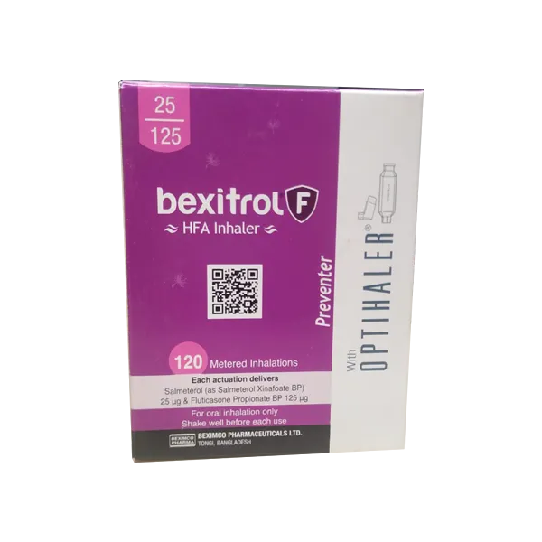 BEXITROL F HFA 25/125 – Convenient Inhaler for Asthma and COPD