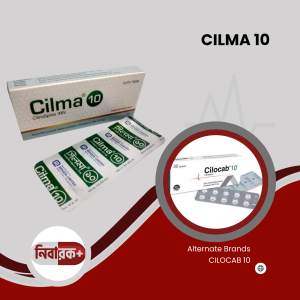 Cilma 10 Tablet (Cilnidipine 10mg) in original packaging by Renata Pharma Ltd.