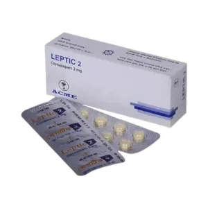 Leptic 2 tablet image showing Clonazepam 2mg label